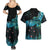 New Zealand Kea Bird Couples Matching Summer Maxi Dress and Hawaiian Shirt Maori Tattoo and Silver Fern Paua Shell Style