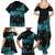 New Zealand Kea Bird Family Matching Summer Maxi Dress and Hawaiian Shirt Maori Tattoo and Silver Fern Paua Shell Style