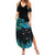 New Zealand Kea Bird Family Matching Summer Maxi Dress and Hawaiian Shirt Maori Tattoo and Silver Fern Paua Shell Style