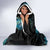 New Zealand Kea Bird Hooded Blanket Maori Tattoo and Silver Fern Paua Shell Style