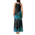 New Zealand Kea Bird Tank Maxi Dress Maori Tattoo and Silver Fern Paua Shell Style