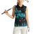 New Zealand Kea Bird Women Sleeveless Polo Shirt Maori Tattoo and Silver Fern Paua Shell Style