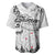 New Zealand Kea Bird Baseball Jersey Maori Tattoo and Silver Fern White Color