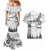 New Zealand Kea Bird Couples Matching Mermaid Dress and Hawaiian Shirt Maori Tattoo and Silver Fern White Color