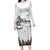 New Zealand Kea Bird Family Matching Long Sleeve Bodycon Dress and Hawaiian Shirt Maori Tattoo and Silver Fern White Color