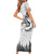 New Zealand Kea Bird Family Matching Short Sleeve Bodycon Dress and Hawaiian Shirt Maori Tattoo and Silver Fern White Color