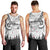 New Zealand Kea Bird Men Tank Top Maori Tattoo and Silver Fern White Color