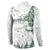 New Zealand Kea Bird Button Sweatshirt Maori Tattoo and Silver Fern Green Color