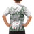 New Zealand Kea Bird Family Matching Off The Shoulder Long Sleeve Dress and Hawaiian Shirt Maori Tattoo and Silver Fern Green Color