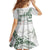 New Zealand Kea Bird Family Matching Off Shoulder Short Dress and Hawaiian Shirt Maori Tattoo and Silver Fern Green Color