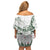 New Zealand Kea Bird Family Matching Off Shoulder Short Dress and Hawaiian Shirt Maori Tattoo and Silver Fern Green Color