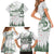 New Zealand Kea Bird Family Matching Short Sleeve Bodycon Dress and Hawaiian Shirt Maori Tattoo and Silver Fern Green Color