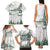 New Zealand Kea Bird Family Matching Tank Maxi Dress and Hawaiian Shirt Maori Tattoo and Silver Fern Green Color