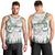 New Zealand Kea Bird Men Tank Top Maori Tattoo and Silver Fern Green Color