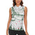 New Zealand Kea Bird Women Sleeveless Polo Shirt Maori Tattoo and Silver Fern Green Color