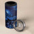 New Zealand Kea Bird 4 in 1 Can Cooler Tumbler Maori Tattoo and Silver Fern Matariki Style