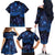 New Zealand Kea Bird Family Matching Off The Shoulder Long Sleeve Dress and Hawaiian Shirt Maori Tattoo and Silver Fern Matariki Style