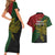 Papua New Guinea Chimbu Province Couples Matching Short Sleeve Bodycon Dress and Hawaiian Shirt PNG Birds Of Paradise Polynesian Arty Style LT03 - Polynesian Pride