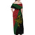 Papua New Guinea Chimbu Province Off Shoulder Maxi Dress PNG Birds Of Paradise Polynesian Arty Style LT03 - Polynesian Pride