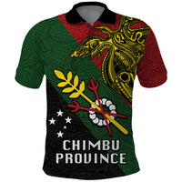 Papua New Guinea Chimbu Province Polo Shirt PNG Birds Of Paradise Polynesian Arty Style LT03 Green - Polynesian Pride