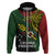 Custom Papua New Guinea Chimbu Province Hoodie PNG Birds Of Paradise Polynesian Arty Style LT03 Zip Hoodie Green - Polynesian Pride