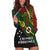 Custom Papua New Guinea Chimbu Province Hoodie Dress PNG Birds Of Paradise Polynesian Arty Style LT03 Green - Polynesian Pride