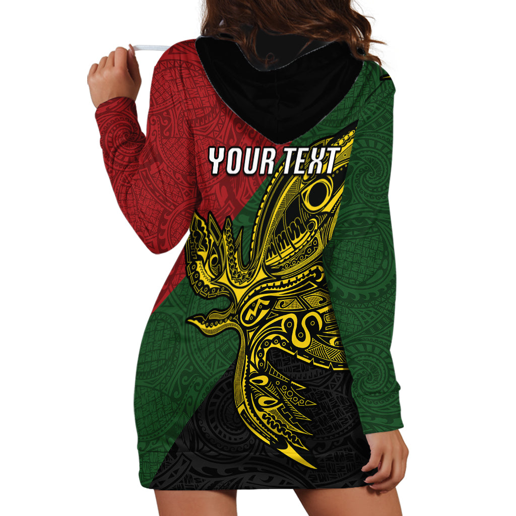 Custom Papua New Guinea Chimbu Province Hoodie Dress PNG Birds Of Paradise Polynesian Arty Style LT03 - Polynesian Pride