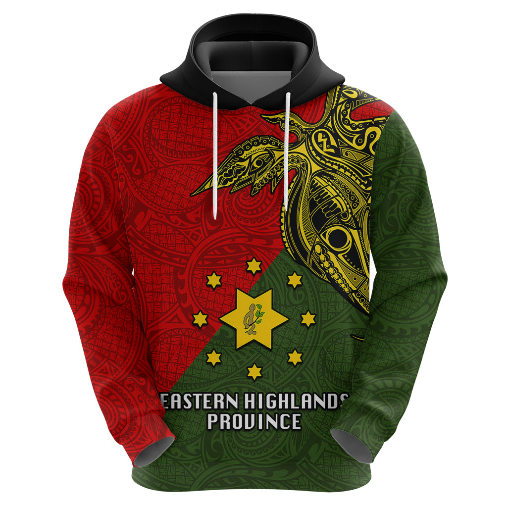 Papua New Guinea Eastern Highlands Province Hoodie PNG Birds Of Paradise Polynesian Arty Style LT03 - Polynesian Pride