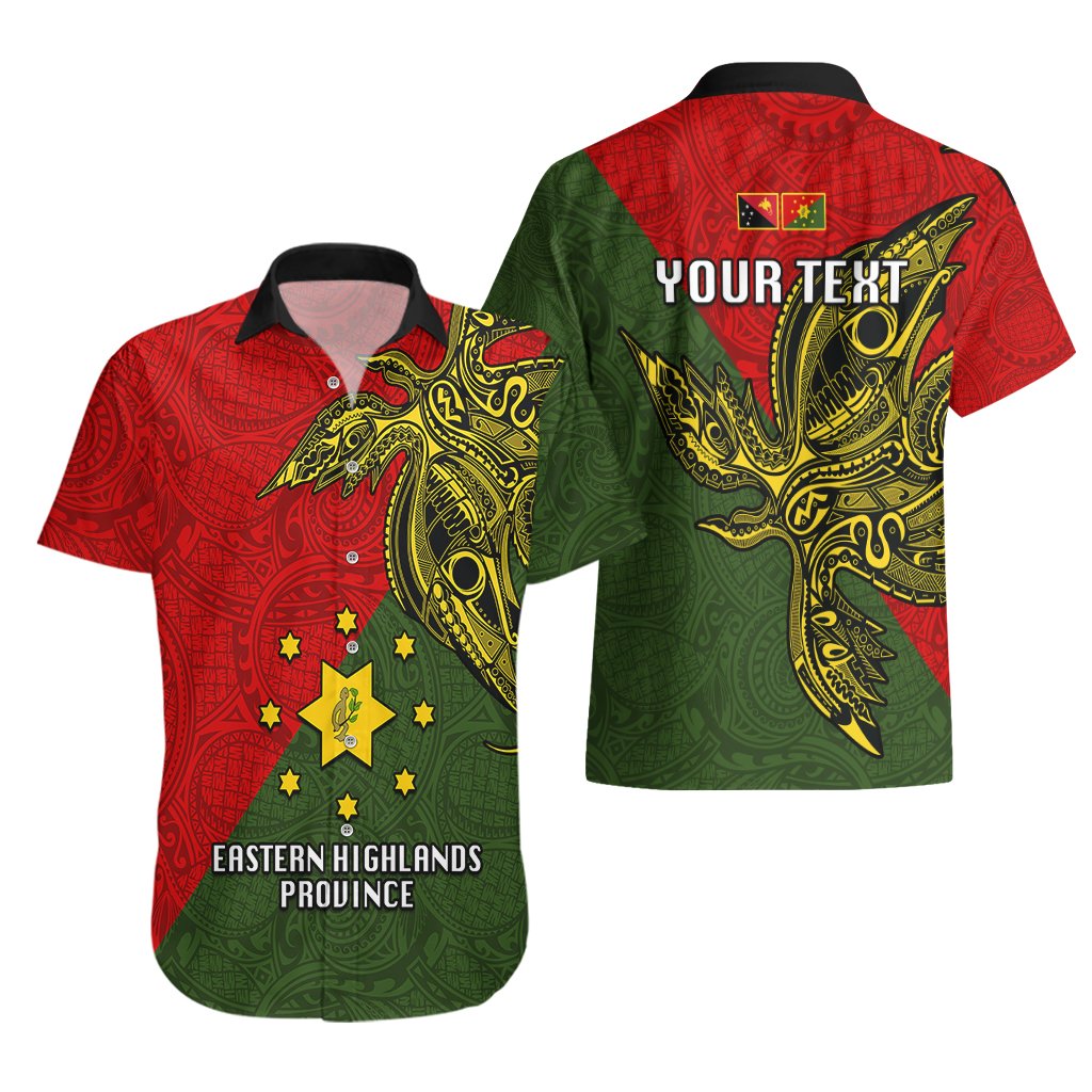 Custom Papua New Guinea Eastern Highlands Province Hawaiian Shirt PNG Birds Of Paradise Polynesian Arty Style LT03 - Polynesian Pride