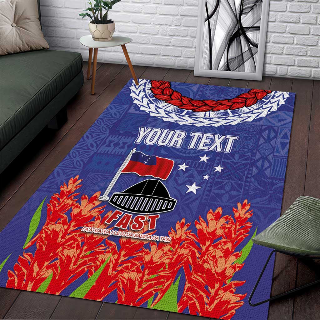 FAST Party Samoa Area Rug Ula Fala Teuila Polynesian Tapa Pattern