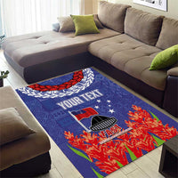 FAST Party Samoa Area Rug Ula Fala Teuila Polynesian Tapa Pattern