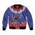 FAST Party Samoa Bomber Jacket Ula Fala Teuila Polynesian Tapa Pattern