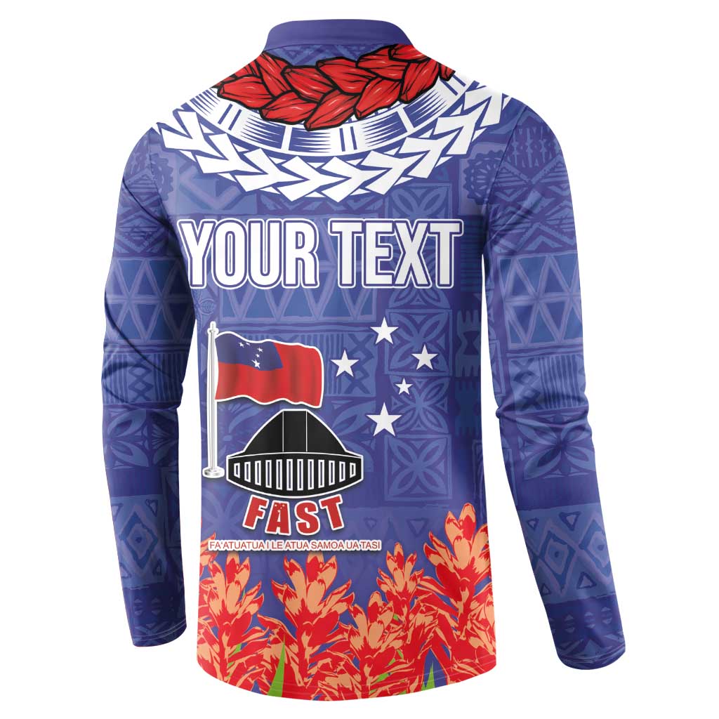 FAST Party Samoa Button Sweatshirt Ula Fala Teuila Polynesian Tapa Pattern