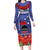 FAST Party Samoa Family Matching Long Sleeve Bodycon Dress and Hawaiian Shirt Ula Fala Teuila Polynesian Tapa Pattern