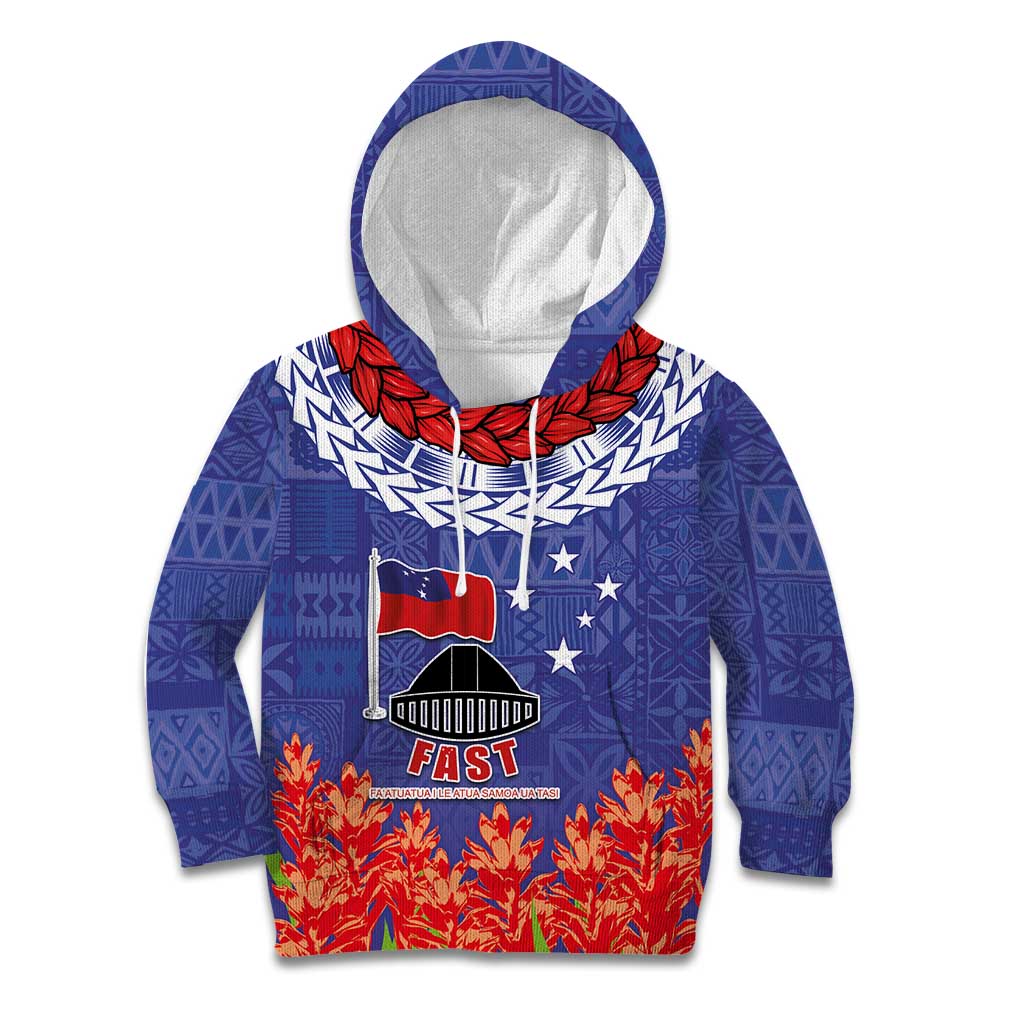 FAST Party Samoa Kid Hoodie Ula Fala Teuila Polynesian Tapa Pattern