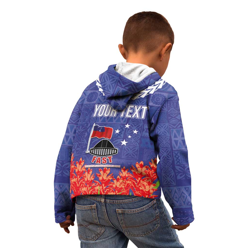 FAST Party Samoa Kid Hoodie Ula Fala Teuila Polynesian Tapa Pattern