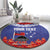 FAST Party Samoa Round Carpet Ula Fala Teuila Polynesian Tapa Pattern