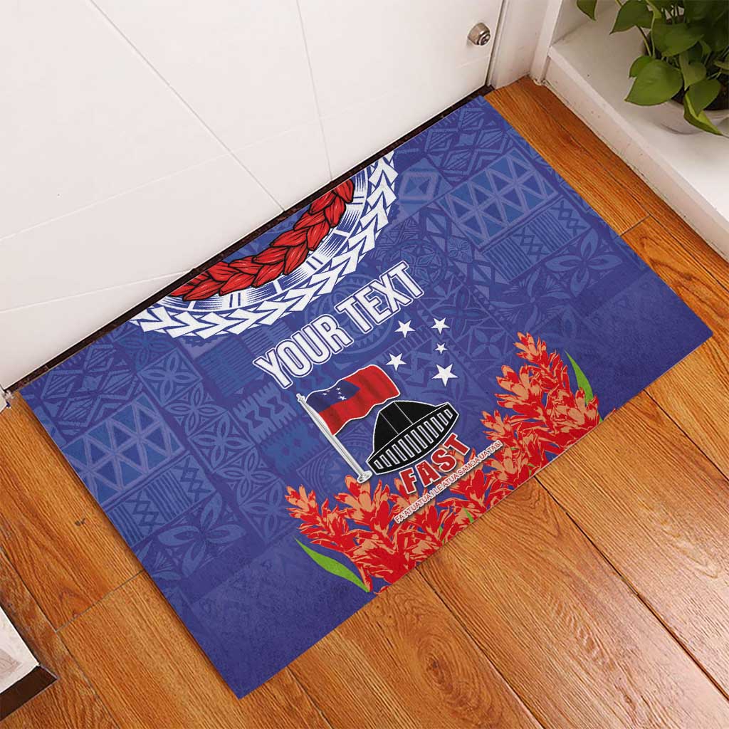 FAST Party Samoa Rubber Doormat Ula Fala Teuila Polynesian Tapa Pattern LT03 - Polynesian Pride