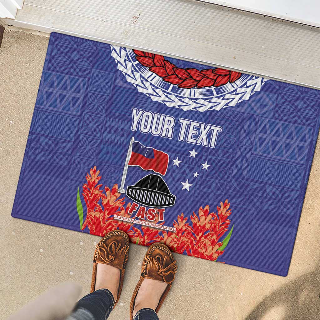 FAST Party Samoa Rubber Doormat Ula Fala Teuila Polynesian Tapa Pattern LT03 - Polynesian Pride