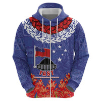 FAST Party Samoa Zip Hoodie Ula Fala Teuila Polynesian Tapa Pattern