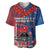 CHOGM FAST Samoa 2024 Baseball Jersey Samoan Tapa Tribal and Ornament Pattern with Hibiscus