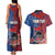 CHOGM FAST Samoa 2024 Couples Matching Tank Maxi Dress and Hawaiian Shirt Samoan Tapa Tribal and Ornament Pattern with Hibiscus