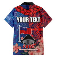 CHOGM FAST Samoa 2024 Family Matching Short Sleeve Bodycon Dress and Hawaiian Shirt Samoan Tapa Tribal and Ornament Pattern with Hibiscus