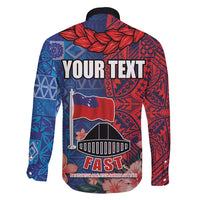 CHOGM FAST Samoa 2024 Family Matching Short Sleeve Bodycon Dress and Hawaiian Shirt Samoan Tapa Tribal and Ornament Pattern with Hibiscus