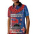 CHOGM FAST Samoa 2024 Kid Polo Shirt Samoan Tapa Tribal and Ornament Pattern with Hibiscus