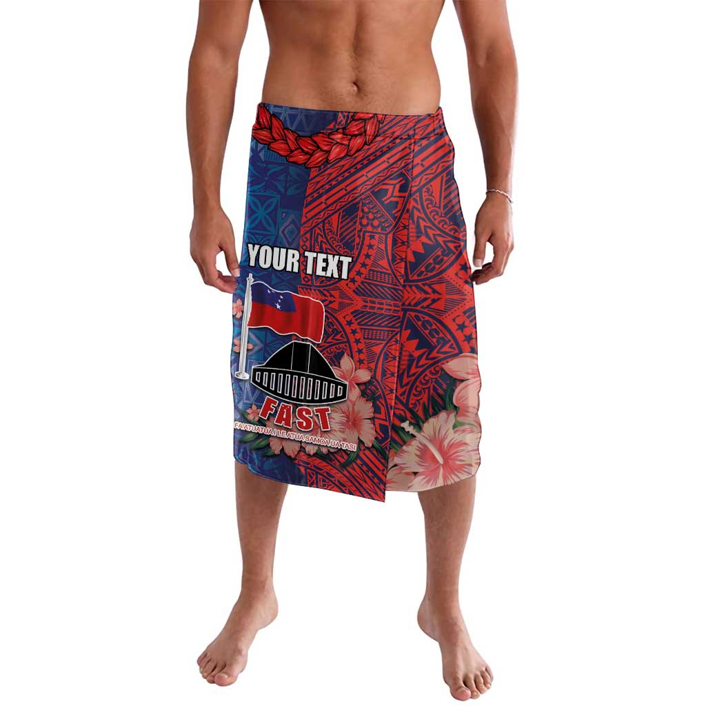 CHOGM FAST Samoa 2024 Lavalava Samoan Tapa Tribal and Ornament Pattern with Hibiscus LT03 Blue - Polynesian Pride