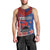 CHOGM FAST Samoa 2024 Men Tank Top Samoan Tapa Tribal and Ornament Pattern with Hibiscus