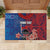 CHOGM FAST Samoa 2024 Rubber Doormat Samoan Tapa Tribal and Ornament Pattern with Hibiscus