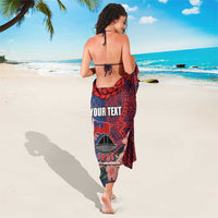 CHOGM FAST Samoa 2024 Sarong Samoan Tapa Tribal and Ornament Pattern with Hibiscus
