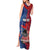 CHOGM FAST Samoa 2024 Tank Maxi Dress Samoan Tapa Tribal and Ornament Pattern with Hibiscus